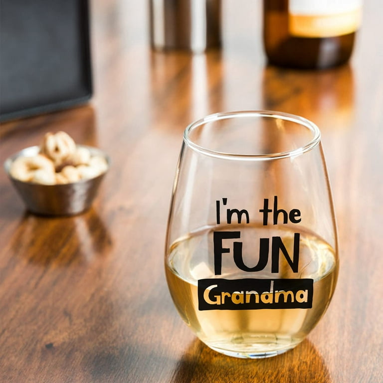 I'm The Fun Grandma Beer Glass, Grandma Beer Glass, Family Beer Glasses,  Funny Beer Glass, Mother's Day Beer Glass