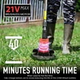 thumbnail image 3 of Cordless Weed Eater Grass Trimmer,3-in-1 Lightweight Push Lawn Mower & Edger Tool with 3 Types Blades,21V 2Ah Li-Ion Battery Powered for Garden and Yard (Red), 3 of 6