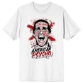 thumbnail image 4 of American Psycho Patrick Bateman Face Composed Art Women's White T-Shirt - 4XLB, 4 of 7