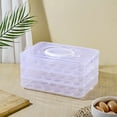 thumbnail image 4 of Mauxuk 3 Layer Stackable Eggs Holder with Lid - Clear Plastic Fridge Organizer for 72 Eggs, Space Saving Storage Container, 4 of 6