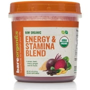 BareOrganics Raw Organic Energy & Stamina Blend 8 oz Pwdr
