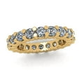 thumbnail image 2 of Natural 3.00Ct Round Cut Diamond Shared Prong Women's Anniversary Wedding Eternity Band Ring Solid 14k Yellow Gold H SI2, 2 of 3