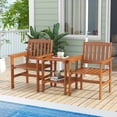 thumbnail image 1 of Gymax 3 PCS Patio Bistro Table and Chairs Set w/ Umbrella Hole for Garden Poolside, 1 of 9