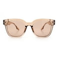 thumbnail image 4 of Womens Fun Pop Color Oversized Horn Rim Retro Plastic Fashion Sunglasses [Beige], 4 of 7
