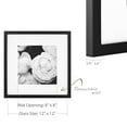Gallery Perfect 12 Pc Black Square Photo Gallery Wall Picture Frame Set