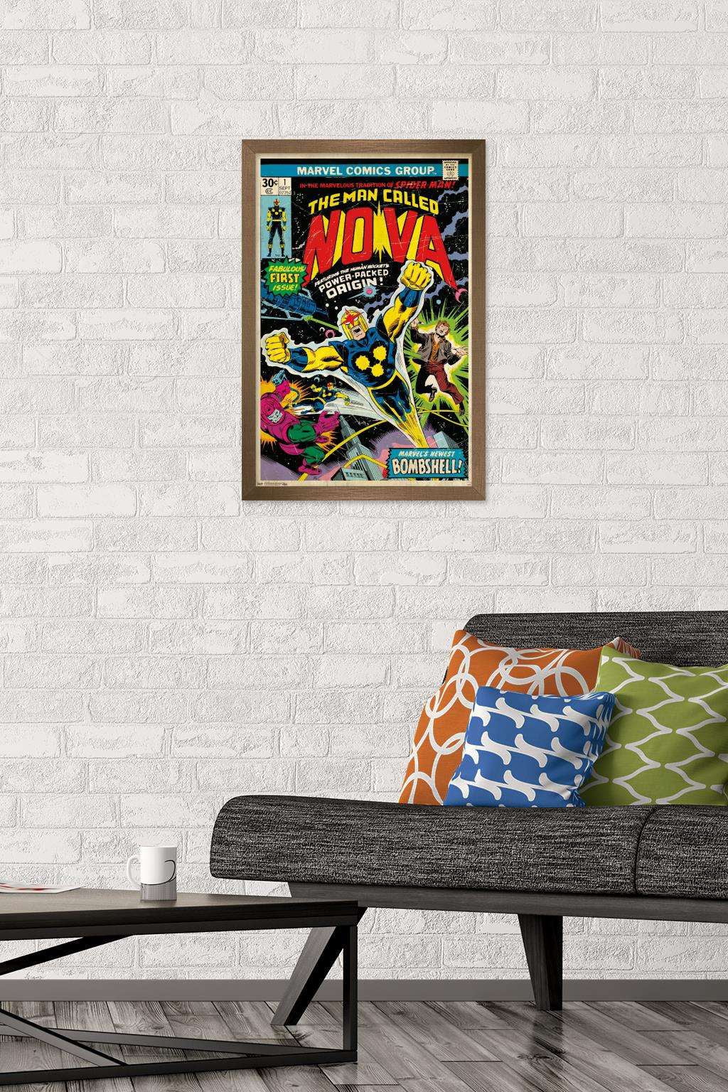 Marvel Comics - Nova - Cover #1 Wall Poster, 14.725" x 22.375", Framed