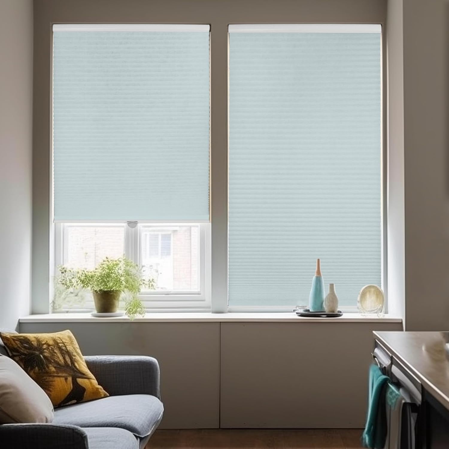 Chicology Cloud Cordless Light Filtering Cellular Shades 69.5 in. W x 48 in. L