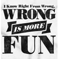 thumbnail image 2 of Funny Wrong is More Fun Attitude Joke Plus Size Long Sleeve Graphic Tee Shirt Brisco Brands 2X, 2 of 5