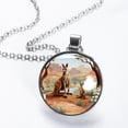 thumbnail image 2 of Kangaroo Glass Design Circular Pendant Necklace for Women - Elegant Statement Jewelry Piece for Every Occasion, 2 of 5