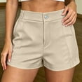 thumbnail image 4 of Utoimkio Women's High Waist Dress Shorts,Button Fly Tailored Shorts, 4 of 8