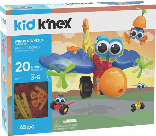 Kid K'nex Wings & Wheels Building Set 20 Models Educational Toy Knex 85619 