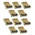thumbnail image 1 of 10x Connecteurs HDMI Mini Plaqués Or, Légers, Faciles à Ranger, Type Pince Mâle 19P, 1 of 8