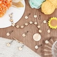 thumbnail image 5 of Flat Round Wood Charm Locking Stitch Marker with Iron Clasp Mixed Color 1 set/style, 5 of 6