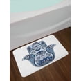 thumbnail image 2 of Hamsa Bath Mat, Mystical Ancient Civilizations Culture Protective Power Luck Evil Eye, Non-Slip Plush Mat Bathroom Kitchen Laundry Room Decor, 29.5 X 17.5 Inches, Pale Blue Indigo Baby Blue, Ambesonne, 2 of 2