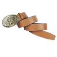 thumbnail image 1 of Cinturón de cuero vaquero occidental para hombre Indian Warrior Chief Head Buckle Brown Sunnimix Cinturón de vaquero occidental, 1 of 6
