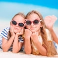 thumbnail image 6 of 3 Pack Kids Sunglasses for Girls, Cute Pink Cat Bow Bear Frame Cartoon UV400 Glasses, Toddler Sunglasses for Ages 3-12 Years, 6 of 7