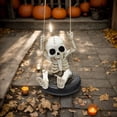 thumbnail image 6 of Deeceymbur Halloween Skeleton on Tire Swing Resin Decor Outdoor Garden Hanging Ornament Spooky Yard Display 2.59x3.54in, 6 of 10
