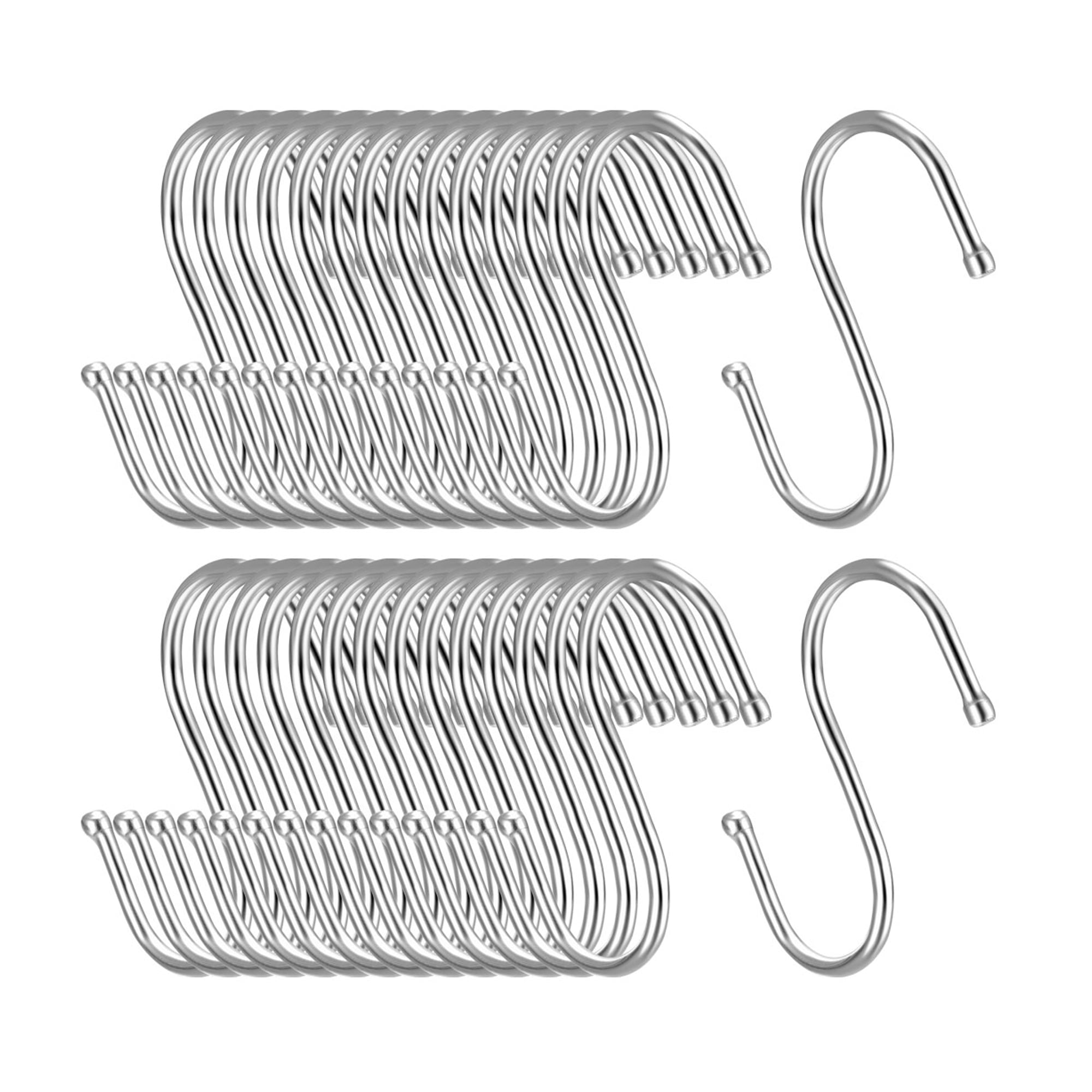 Metal S Hooks 4.72" S Shaped Hook Hangers for Kitchen Multiple Uses 8pcs 