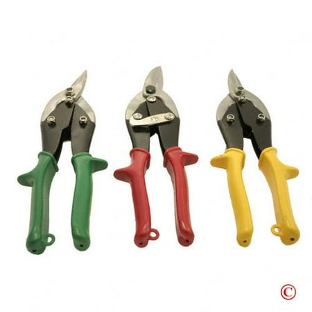 - 3 Pieces Tin Snip Metal Shop Working Shears, 3 Snips, Left, Right and Straight By Generic