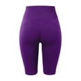 thumbnail image 4 of xfsWaSs Women's High Waisted Yoga Shorts Knee-Length Leggings Running Workout Gym Shorts Stretchy Breathable Athletic Biker Shorts for Women, 4 of 5