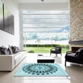 thumbnail image 6 of Ahgly Company Indoor Square Patterned Deep-Sea Green Area Rugs, 8' Square, 6 of 6