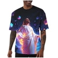 thumbnail image 2 of COSFO Jesus T Shirts for Men Short Sleeve Easter Tops Crew Neck Pullover Holiday Mens Graphic Tees, 2 of 6