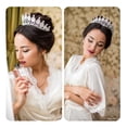 thumbnail image 2 of Corona Tiara Reina Carnaval Lujo Plata Certamen Novia Xv Coronación Niña Boda Cristales M0016 GENÉRICA CUSTOM VALTA, 2 of 2