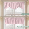 thumbnail image 3 of Tie Up Valance for Windows Pink Plaid Curtains Valances Rod Pocket Valance Window Treatments Diamond Texture Balloon Curtains for Kitchen Living Room Bedroom Bathroom Decor 42x12 Inch, 3 of 9