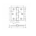 thumbnail image 2 of Deltana SS33U32 3" x 3" Square Hinge; Bright Stainless Steel Finish, 2 of 2