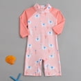 thumbnail image 2 of Baby Girl One Swimsuit Sunsuit with Full-Length Zipper UPF 50+ Sun Protection Infant Swimwear, 2 of 7