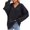 01 Black, variant on Oversized Hoodies Sweatshirts for Women Pullover Loose V Neck Long Sleeve Warm Fleece Casual Tunic Tops Outerwear
