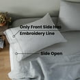 thumbnail image 2 of Fundas de almohada King Linens, 100% lino francés, gris, 50 x 100 cm, paquete de 2, 2 of 6