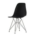 thumbnail image 3 of Madloi Chaise avec Pattes en Métal Chromé, Noire, 3 of 5