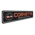 thumbnail image 3 of Corvette Sports Car Novelty Decor, Metal Wall Sign - 4x18 Inches, 3 of 4