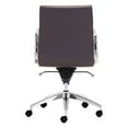 thumbnail image 3 of Zuo Engineer Low Back Office Chair Espresso, 3 of 4
