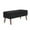 Black, variant on Tcbosik Linen Fabric Storage Ottoman, Upholstered Foot Rest, Button Tufted End of Bed Bench for Bedroom, Living Room, Entryway, Off White