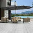 thumbnail image 4 of 13ft Double-Sided Patio Umbrella, UV99% Protection, Fade-Resistant Outdoor Market Umbrella with Crank Handle, Alloy Steel Frame for Pool, Garden, Backyard (No Base Included), 4 of 7