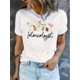 thumbnail image 1 of Camiseta gráfica con estampado de toxicólogo para mujer, informal, de punto de algodón, cuello redondo y manga corta, para todas las estaciones. Camisetas de ocio., 1 of 6
