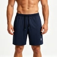 thumbnail image 5 of cllios Men's Athletic Shorts 5 Inch Inseam Breathable Quick Dry Fitness Shorts Solid Color Lightweight Cooling Running Short with Zipper Pockets Navy XXXL, 5 of 6