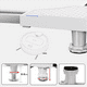 thumbnail image 3 of Soporte para Lavadora Pedestal para Secadora Lavadora, Longitud Ajustable, Carga 300Kg AntivibracióN Antiruido, 3 of 9