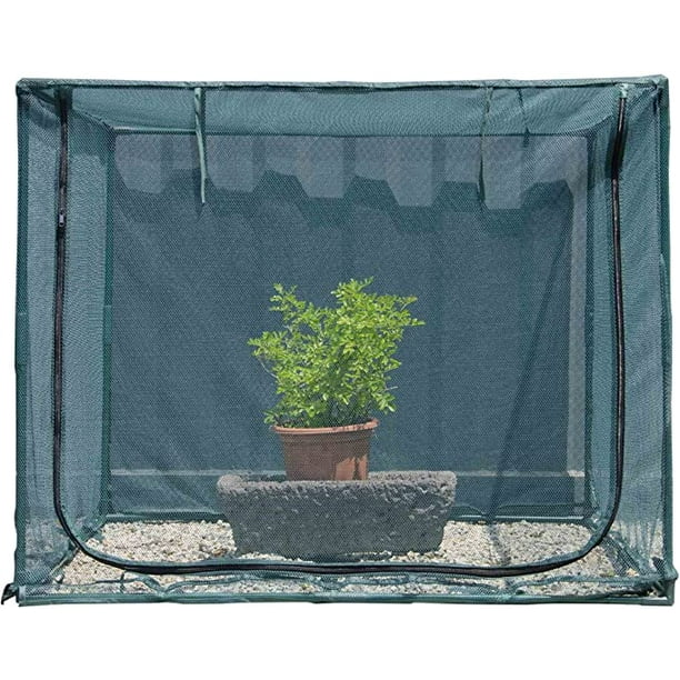 Square 4'x4' Netting Cover 3.3FT Tall Crop Cage Pest Guard Cover for