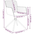thumbnail image 4 of vidaXL Swivel Dining Chairs 2 pcs Light Grey Velvet, 4 of 5