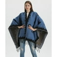 thumbnail image 5 of ZhangBaoLin Women Shawl Wrap Cardigan Poncho Cape Open Front Long Sweater Coat Winter Warm Tassels Blanket, 5 of 7