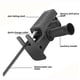 thumbnail image 5 of Adaptador de sierra recíproca para taladro eléctrico | Convertidor de sierra multifunción de mano | Kit universal de taladro a sierra | Corte de madera, metal, PVC | 1 juego | Empuñadura ergonómica, 5 of 8