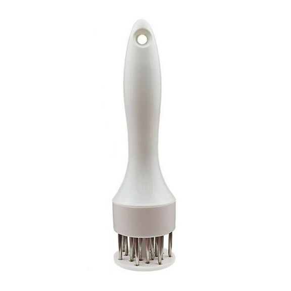 Meat Tenderizer Tool for Steak and Beef 16 Stainless Steel Blades Professional Needle Meat Mallet Hammer for Kitchen Cooking Poultry Pork Marinade Accessory White White