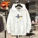thumbnail image 3 of Sudaderas para hombre con gráfico azul, ropa para hombre, sudaderas con capucha, estampado de lujo, overfit, moda Harajuku, alta calidad, holgadas, cálidas, emo, 3 of 5