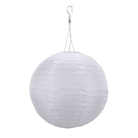 

Aousin 8 inch LED Round Solar Lantern Waterproof Pendant for Garden Decor (White)