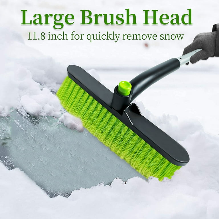 SEAAES Ice Scraper and Snow Brush for Car, Extendable Snow Scraper and  Brush with Foam Grip for Windshield Window SUV Truck Vehicle