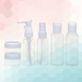 thumbnail image 5 of 6pcs botellas de viaje portátiles Set recipiente de botella de Spary recargable para la loción de baño de champú (color de la cubierta al azar, botella transparente), 5 of 5