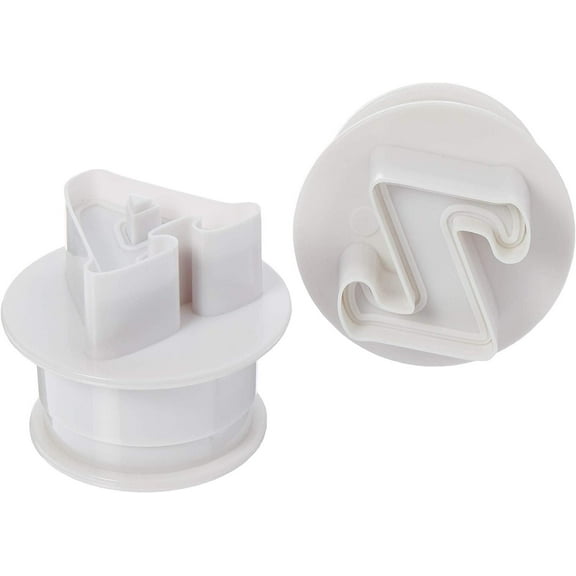 Ateco 5870 Alphabet Fondant Plunger Cutter and Embosser 26-Piece Set, White